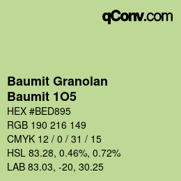 Código de color: Baumit Granolan - Baumit 1O5 | qconv.com