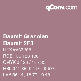 Farbcode: Baumit Granolan - Baumit 2F3 | qconv.com