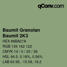 カラーコード: Baumit Granolan - Baumit 2K3 | qconv.com