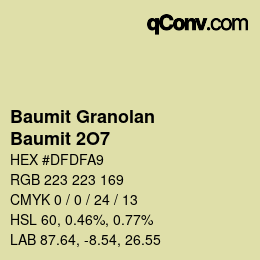 Código de color: Baumit Granolan - Baumit 2O7 | qconv.com