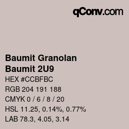 カラーコード: Baumit Granolan - Baumit 2U9 | qconv.com