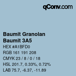 Color code: Baumit Granolan - Baumit 3A5 | qconv.com