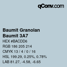 Color code: Baumit Granolan - Baumit 3A7 | qconv.com