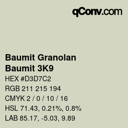 Código de color: Baumit Granolan - Baumit 3K9 | qconv.com