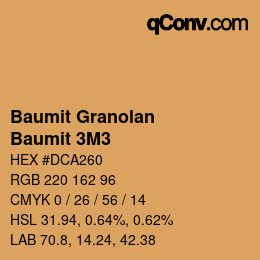 Color code: Baumit Granolan - Baumit 3M3 | qconv.com