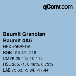 Color code: Baumit Granolan - Baumit 4A5 | qconv.com