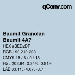 Color code: Baumit Granolan - Baumit 4A7 | qconv.com