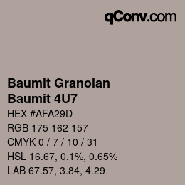 Color code: Baumit Granolan - Baumit 4U7 | qconv.com