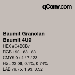 Farbcode: Baumit Granolan - Baumit 4U9 | qconv.com