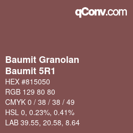 Color code: Baumit Granolan - Baumit 5R1 | qconv.com