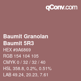 Farbcode: Baumit Granolan - Baumit 5R3 | qconv.com