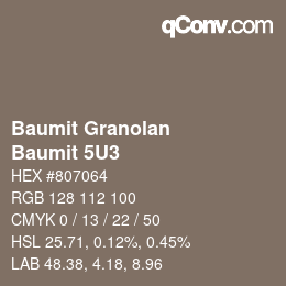 Code couleur: Baumit Granolan - Baumit 5U3 | qconv.com