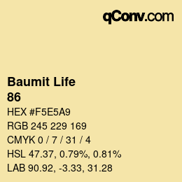 カラーコード: Baumit Life - 86 | qconv.com