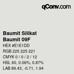 Código de color: Baumit Silikat - Baumit 09F | qconv.com