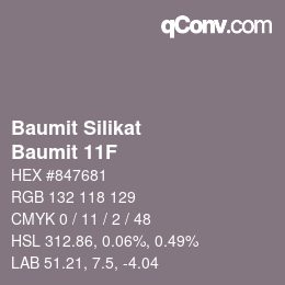 Código de color: Baumit Silikat - Baumit 11F | qconv.com