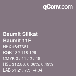 Código de color: Baumit Silikat - Baumit 11F | qconv.com