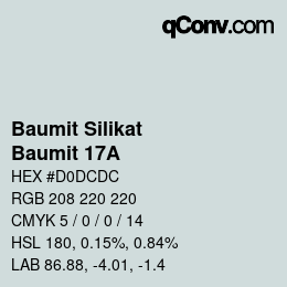 カラーコード: Baumit Silikat - Baumit 17A | qconv.com