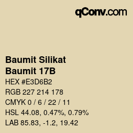 カラーコード: Baumit Silikat - Baumit 17B | qconv.com