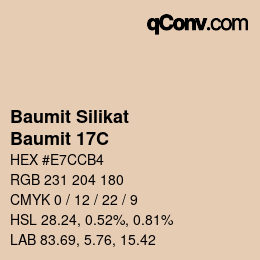 Código de color: Baumit Silikat - Baumit 17C | qconv.com