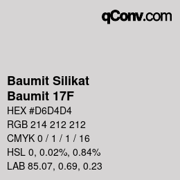 Código de color: Baumit Silikat - Baumit 17F | qconv.com