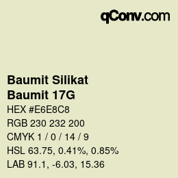 Código de color: Baumit Silikat - Baumit 17G | qconv.com