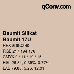 カラーコード: Baumit Silikat - Baumit 17U | qconv.com