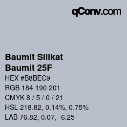 カラーコード: Baumit Silikat - Baumit 25F | qconv.com