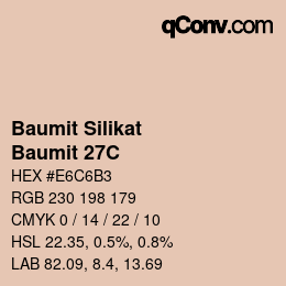 Color code: Baumit Silikat - Baumit 27C | qconv.com