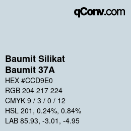 Color code: Baumit Silikat - Baumit 37A | qconv.com