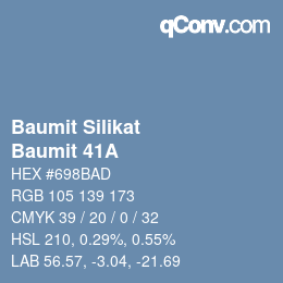 Color code: Baumit Silikat - Baumit 41A | qconv.com