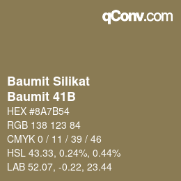カラーコード: Baumit Silikat - Baumit 41B | qconv.com