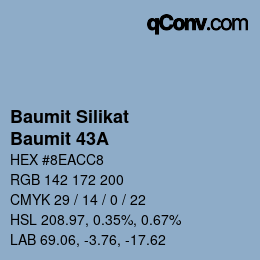 Color code: Baumit Silikat - Baumit 43A | qconv.com