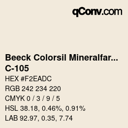 Farbcode: Beeck Colorsil Mineralfarbkarte - C-105 | qconv.com