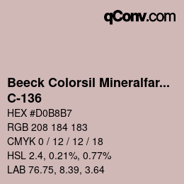 Farbcode: Beeck Colorsil Mineralfarbkarte - C-136 | qconv.com