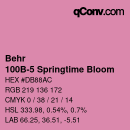 Code couleur: Behr - 100B-5 Springtime Bloom | qconv.com