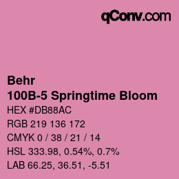 カラーコード: Behr - 100B-5 Springtime Bloom | qconv.com