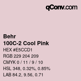 カラーコード: Behr - 100C-2 Cool Pink | qconv.com