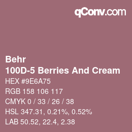 Código de color: Behr - 100D-5 Berries And Cream | qconv.com