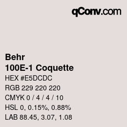 カラーコード: Behr - 100E-1 Coquette | qconv.com