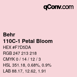 カラーコード: Behr - 110C-1 Petal Bloom | qconv.com