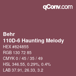 カラーコード: Behr - 110D-6 Haunting Melody | qconv.com