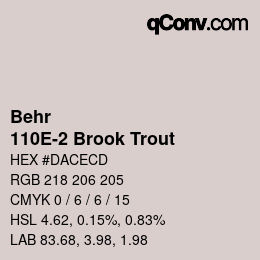 Farbcode: Behr - 110E-2 Brook Trout | qconv.com