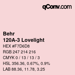 カラーコード: Behr - 120A-3 Lovelight | qconv.com