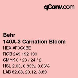 Código de color: Behr - 140A-3 Carnation Bloom | qconv.com