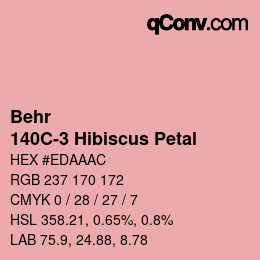 Farbcode: Behr - 140C-3 Hibiscus Petal | qconv.com