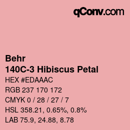 カラーコード: Behr - 140C-3 Hibiscus Petal | qconv.com