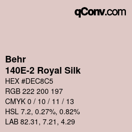 カラーコード: Behr - 140E-2 Royal Silk | qconv.com