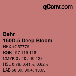 Código de color: Behr - 150D-5 Deep Bloom | qconv.com