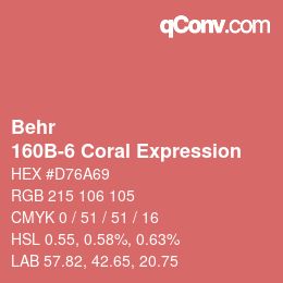 Color code: Behr - 160B-6 Coral Expression | qconv.com