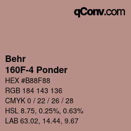 Color code: Behr - 160F-4 Ponder | qconv.com